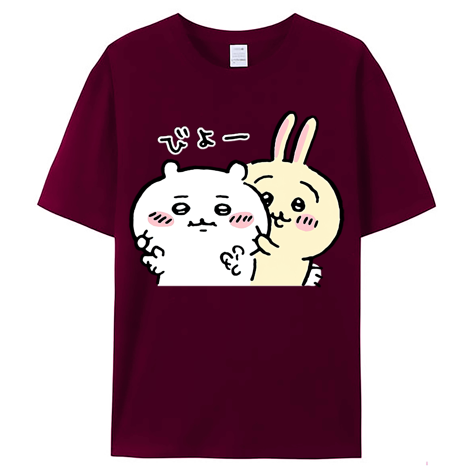 （画像用） ちいかわ うさぎ Chii-kawa usagi レディースカジュアルプリントTシャツ（綿100％）